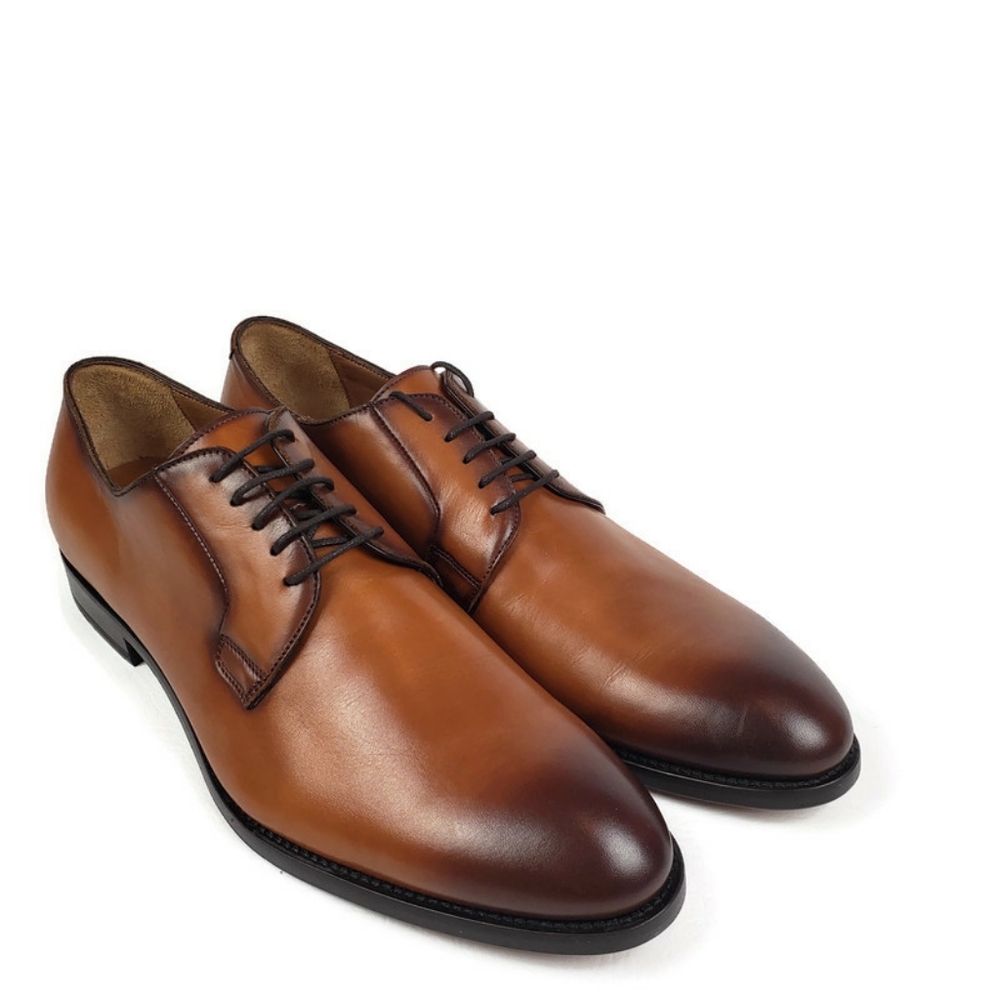Antonio Maurizi Burnished Plain Toe Derby Shoe 9 - Picture 9 of 12
